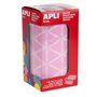 Apli Gomets Triangulares Rosa - Tamanho 20x20x20mm - Adesivo Permanente - 2832 Gomets por Rolo - Ideal para Atividades Criativas