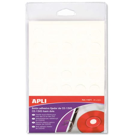 Apli Botão Fixação Branco para CD/DVD 35 U.