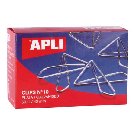 Apli Clipes Borboleta Fio Nº 10 (40mm) Acabamento Galvanizado - Prata - Organize seus Documentos com Estilo - Caixa com 50 Clipe