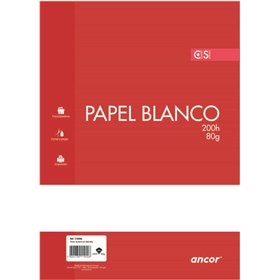 Pacote de papel Ancor com 200 folhas 80gr tamanho A4 liso