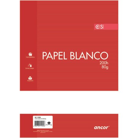 Pacote de papel Ancor com 200 folhas 80gr tamanho A4 liso