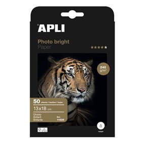 Papel fotográfico Apli Photobright 13 x 18 cm 240g 50 folhas Papel fotográfico Apli Photobright 13 x 18 cm 240g 50 folhas