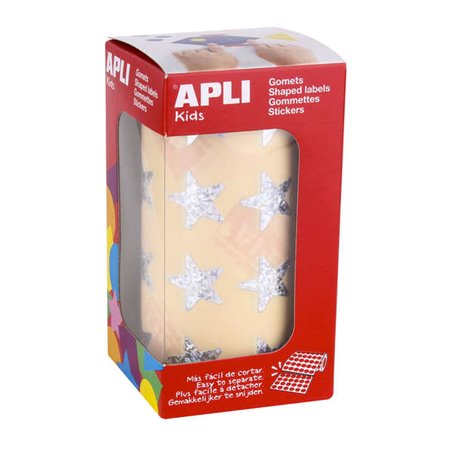 Apli Holographic Star Gomets 19,5mm - 1416 unidades por rolo - Ideal para atividades infantis - Atende aos padrões de qualidade 