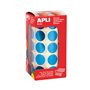 Apli Gomets Redondos Azul Metálico Ø 20mm - 59 Folhas Pré-cortadas - 1770 Gomets por Rolo - Ideal para Escolas e Oficinas Infant