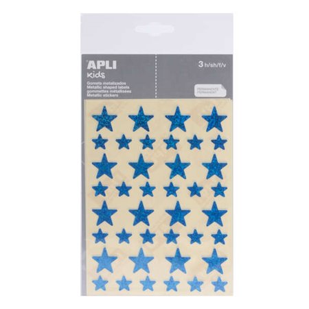 Apli Holographic Star Gomets - Tamanho 12,5mm e 19,5mm - Adesivo Permanente - 120 Gomets por Saco - Desenvolvimento de Habilidad