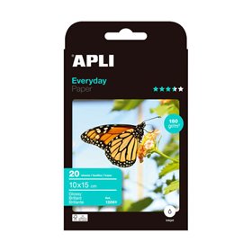 Papel fotográfico Apli Everyday 10 x 15 cm 180g 20 folhas Papel fotográfico Apli Everyday 10 x 15 cm 180g 20 folhas