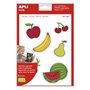 Apli Fruit Themed Gomets xL - 22 Gomets em 2 Folhas A4 - Desenvolvido com Educadores - Adesivo Removível - Seguro e Ecológico - 