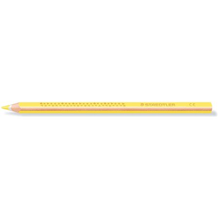 Lápis de cor triangular Staedtler Jumbo Noris 128 - Chumbo 4 mm - Resistência à quebra - Design ergonômico - Cor amarela