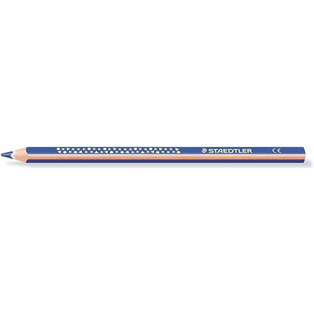 Lápis de cor triangular Staedtler Jumbo Noris 128 - Chumbo 4 mm - Resistência à quebra - Design ergonômico - Cor azul