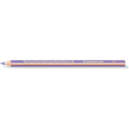 Lápis de cor triangular Staedtler Jumbo Noris 128 - Chumbo 4 mm - Resistência à quebra - Design ergonômico - Cor violeta