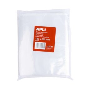 Apli Pacote de 100 Sacos Autovedantes 180 x 250 mm - Fechamento Seguro - Seguro para Alimentos Apli Pacote de 100 Sacos Autovedantes 180 x 250 mm - Fechamento Seguro - Seguro para Alimentos