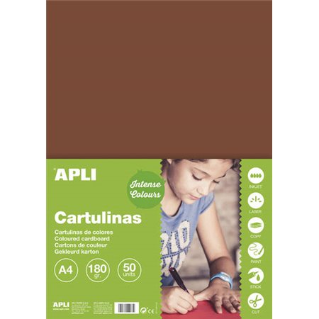 Cartão Apli Marrom A4 170g 50 Folhas