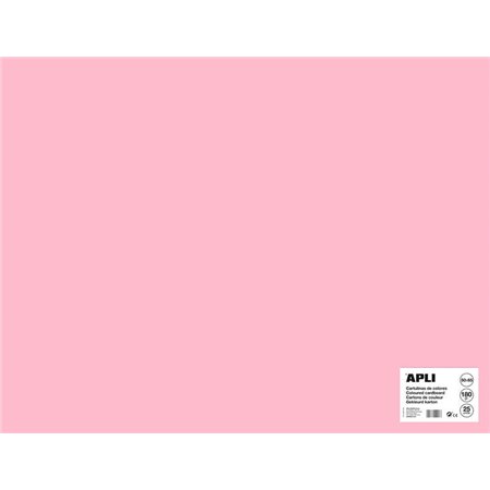 Cartolina Apli Rosa 50 x 65cm 170g 25 Folhas