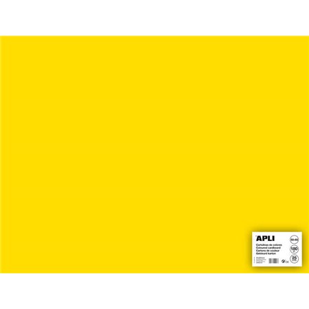 Apli Cartão Amarelo 50 x 65cm 170g 25 Folhas