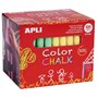 Pacote Apli de 100 giz redondo em cores sortidas Ø 9 x 80mm - Dustless - Ideal para escrever, desenhar e colorir em quadros negr