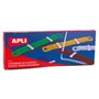 Apli Pacote de 50 Fixadores Plásticos com Aba - Tamanho 90x12mm - Fecho Compressor - Ideal para Organizar Papel - Cores Sortidas