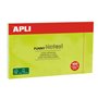 Apli Funny Sticky Notes 125x75mm - Bloco de 100 folhas - Adesivo de qualidade - Fácil de descascar - Cor verde fluorescente