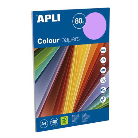 Papel Apli Intenso Cores Sortidas A4 100 Folhas