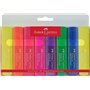 Faber-Castell Textliner 46 Pacote Superfluorescente de 8 Marcadores Fluorescentes - Ponta Cinzel - Linha entre 1mm e 5mm - Tinta