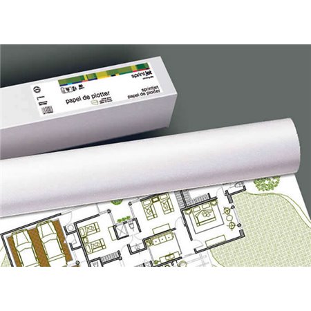 Rolo de Papel Fabrisa Plus para Plotter 80gr - Medidas 610mm x 50m