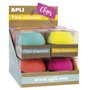 Display de Clipes Coleção Apli Fluor - Ø 70x60 mm - 8 Dispensadores em 4 Cores - Tampa Magnética "Soft Touch" - Inclui 50 Clipes