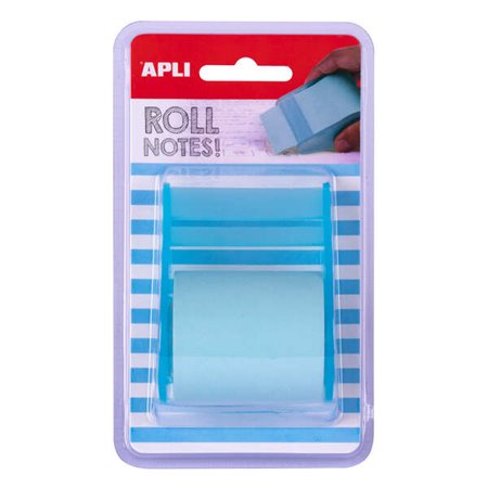 Rolo dispensador de notas adesivas Apli 50mm x 8m - Fácil de usar - Adesivo de qualidade - Design ergonômico - Azul pastel