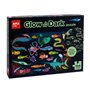 Apli Kids Fluorescente Puzzle "Glow In The Dark" Tema Oceano - 104 Peças 5x5 cm - Tamanho 64,5x41,5 cm - Inclui Pôster - Design 