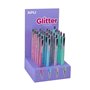 Apli Glitter Display de 20 Canetas Metálicas - Tinta Óleo - Secagem Rápida - Ponta 1mm - Cores Sortidas