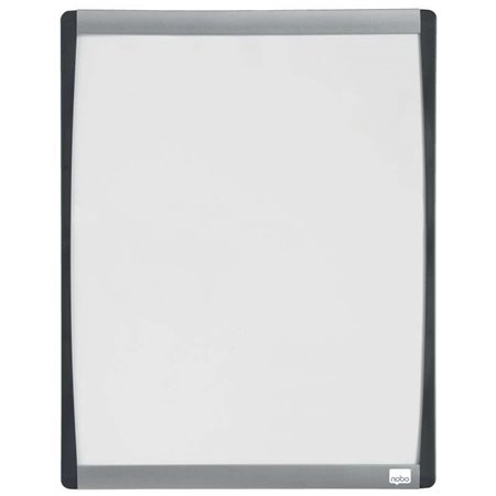 Quadro branco magnético pequeno Nobo com moldura arqueada 280x335 - almofadas adesivas e ímãs