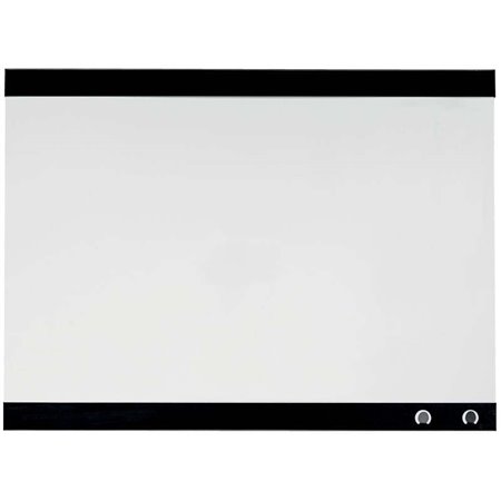 Quadro branco magnético pequeno Nobo com clipe para notas 430x580mm - Design sem moldura - Funções de gancho - Cor branca