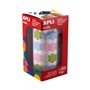 Apli Kids Rolo de 900 Gomets em formato de flor - Adesivo à base de água - Sem solventes - Materiais 100% recicláveis - Cores az