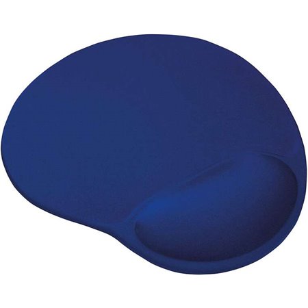 Tapete de mouse ergonômico Trust BigFoot - Descanso de pulso em gel - Medidas 23,6x20,5 cm - Cor Azul