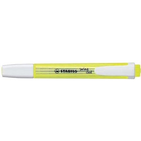 Marcador Fluorescente Stabilo Swing Cool - Corpo Plano - Ponta Cinzel - Linha entre 1 e 4mm - Tinta à Base de Água - Anti-secage