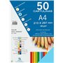 Pacote Dohe de 50 Cartolinas A4 180 g/m² - Adequado para Impressão - PH Neutro - Livre de Cloro Elemental - Cor Azul Oceano