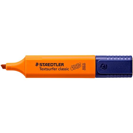 Marcador Fluorescente Staedtler Textsurfer Classic 364 - Ponta Cinzel 1 - 5mm Aprox - Secagem Rápida - Cor Laranja