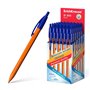 Caneta Automática Erichkrause R-301 Orange Matic 07 - Corpo Hexagonal Opaco - Grip - Ponta 07mm - Tinta Secagem Rápida - Cor Azu