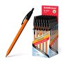 Caneta Automática Erichkrause R-301 Orange Matic 07 - Corpo Hexagonal Opaco - Grip - Ponta 07mm - Tinta Secagem Rápida - Cor Pre