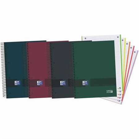 Oxford Europeanbook 5 Oxford & You Pacote de 5 Cadernos Espirais Formato A4+ Quadrado 5x5 - 120 Folhas Microperfuradas com 4 Fur