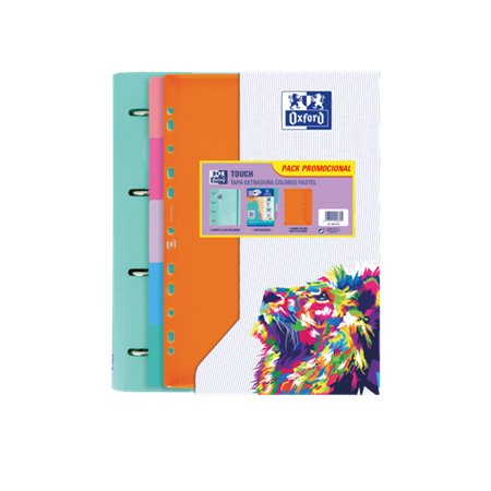 Oxford Europeanbinder Oxftch A4+Te Sb+Sep Sur - Pasta tamanho A4 - Inclui divisórias e bolso - Ideal para organizar documentos