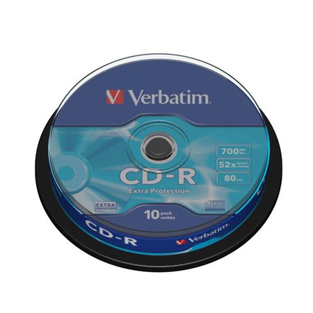 CD-R Verbatim 52x 700MB (lata 10 unidades)