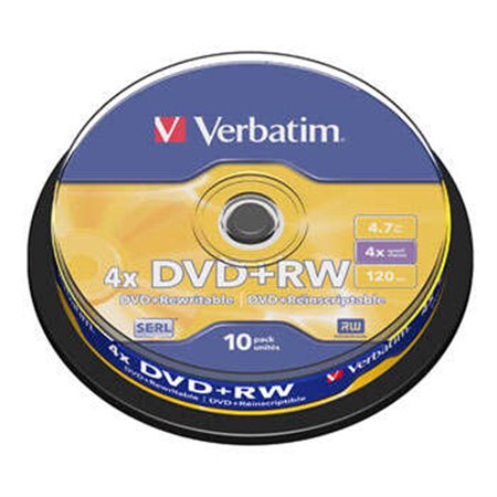 Verbatim DVD+RW Regravável 4x 4,7GB (Marrom 10 Unidades)