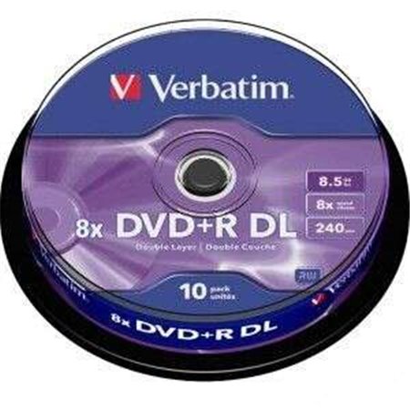 Verbatim DVD+R Dupla Camada 8x 8,5GB (Lata 10 Unidades)