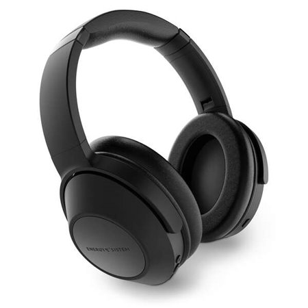 Energy Sistem BT Travel Headphones 6 ANC - Cancelamento ativo de ruído - Almofadas isolantes - Carregamento rápido - Cor preta