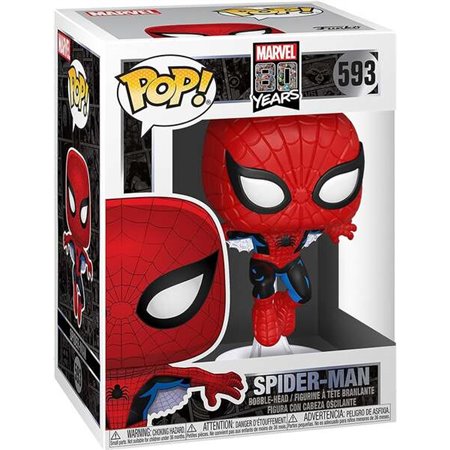 Funko Pop Marvel Spider-Man 80TH Primeira Aparição - Figura de Vinil - Altura 9cm aprox.