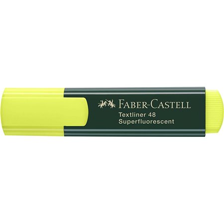 Caneta Marcadora Fluorescente Faber-Castell Textliner 48 - Ponta Cinzel - Linha entre 1,2mm e 5mm - Tinta à Base de Água - Cor A