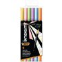 Bic Intensity Dual Tip Pastel Pacote de 6 marcadores de ponta dupla - ponta pincel + ponta fina - tinta à base de água - cores p