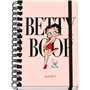 Agenda escolar espiral com fio Dohe Betty Boop A5 - Visualização semanal - Papel 80g/m2 - Capa de papelão laminado - Fecho de bo