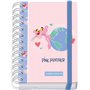 Dohe Pink Panther EcoPink Wired Spiral School Agenda A6 - Diâmetro da página - Papel 80g/m2 - Capa de papelão laminado - Fecho d