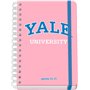 Dohe YALE Pink Lady A5 Agenda escolar em espiral com fio - Visualização semanal - Papel 80g/m2 - Capa de papelão laminado - Fech