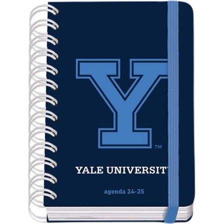 Agenda escolar em espiral com fio Dohe YALE Navy A6 - Diâmetro da página - Papel 80g/m2 - Capa de papelão laminado - Fecho de bo